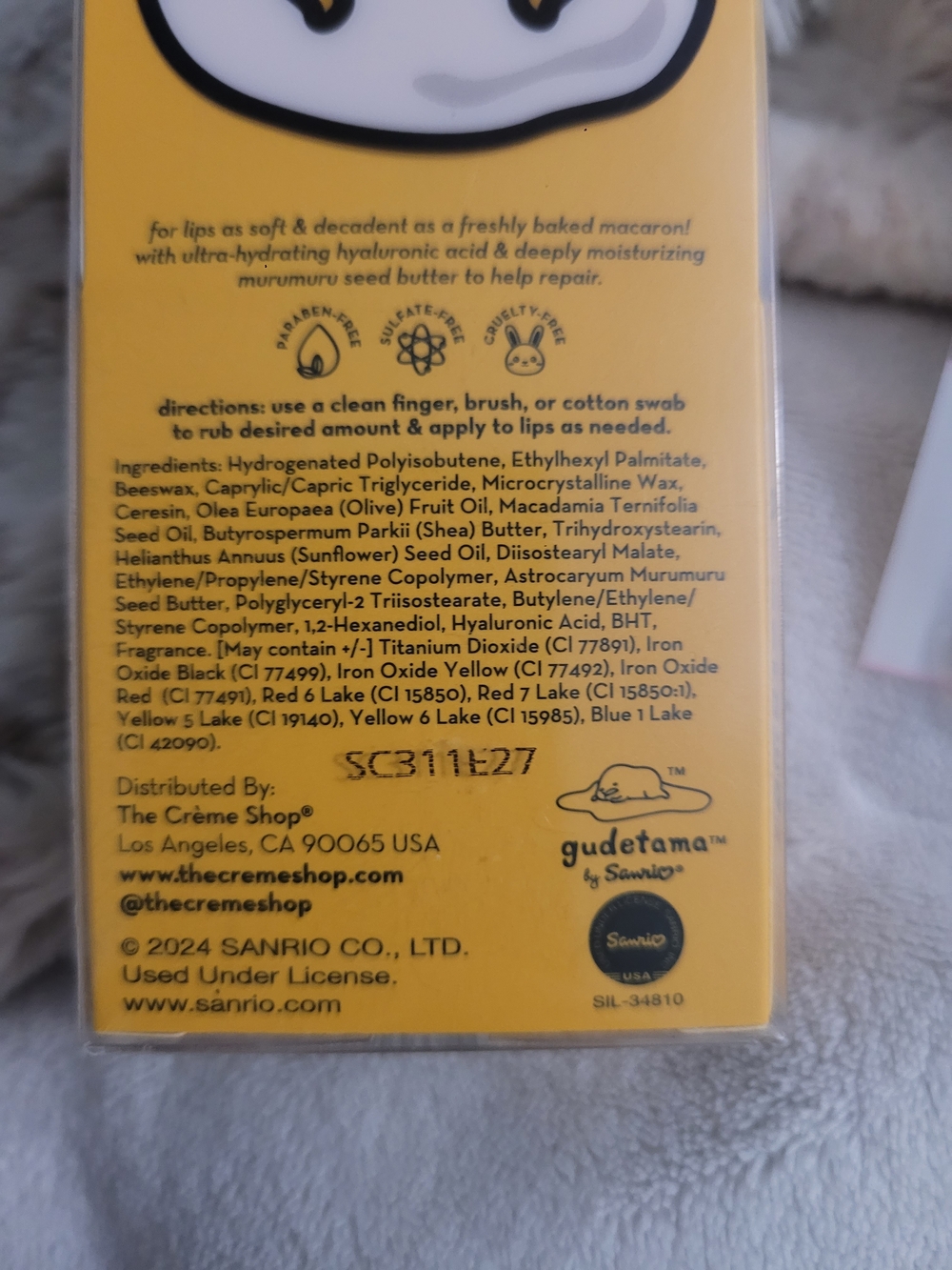 The Creme Shop Sanrio Hello Kitty Sunscreen Gudetama Lip Balm My Melody Mask Set - Picture 6 of 8